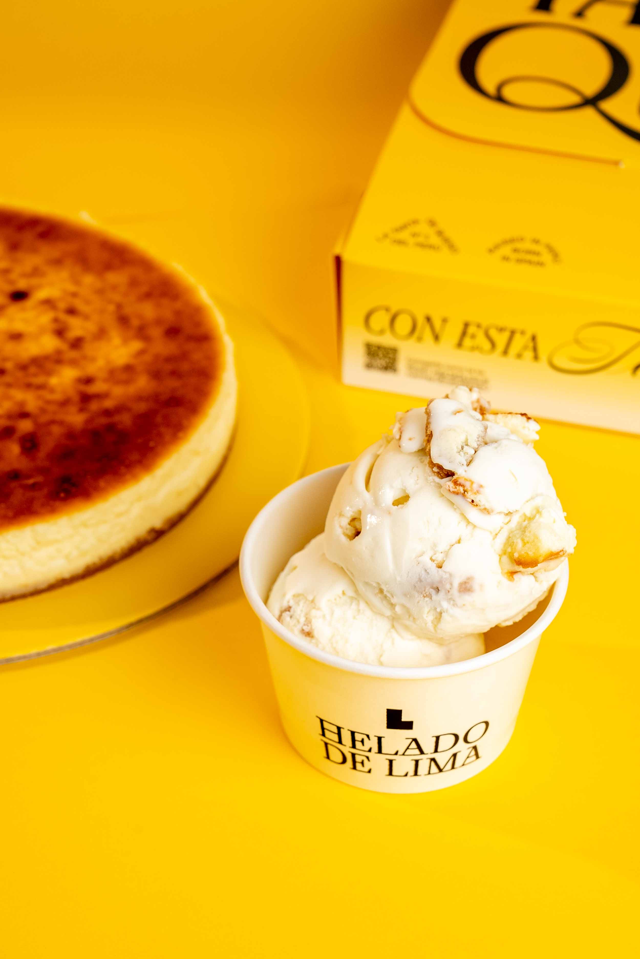 Helado de Lima x Tarta de Queso - Helado servido